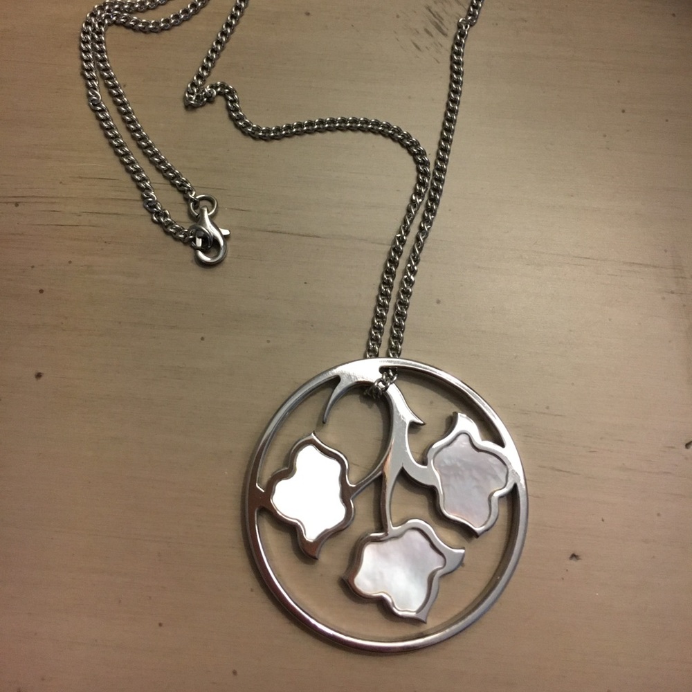 Makuti stainless steel mother of pearl necklace